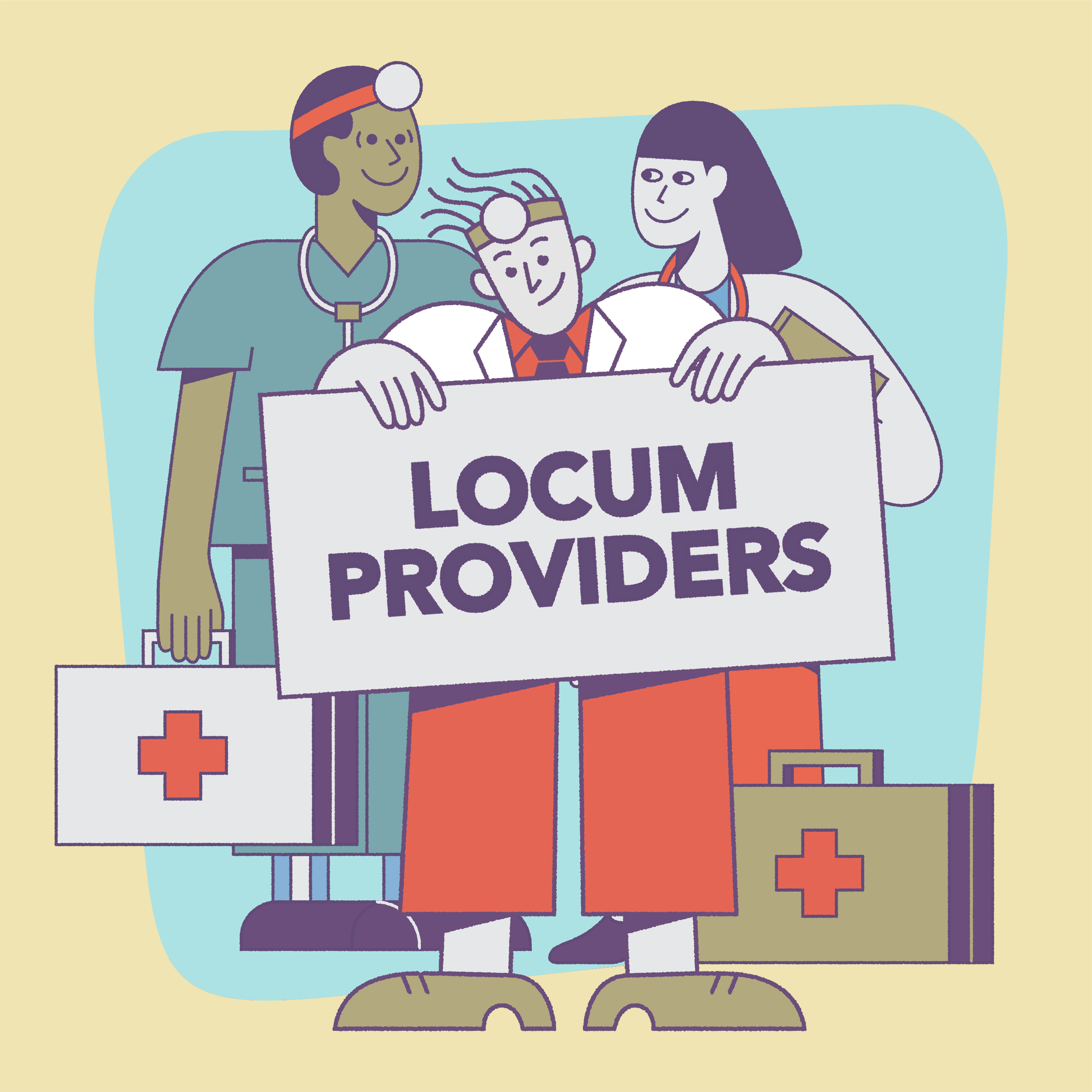 illustration of locum tenens providers