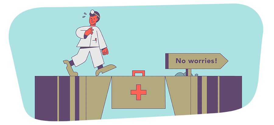 Illustration - a worry-free transition for physicians to retirement