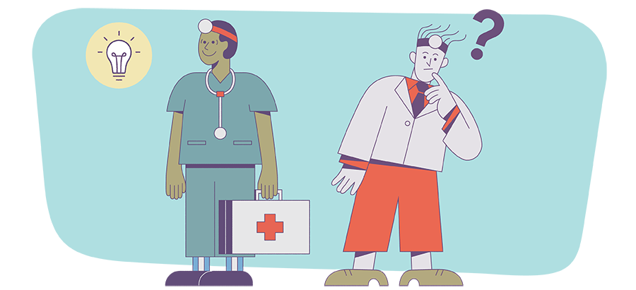 Illustration - two locum physicians