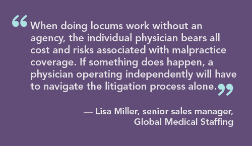Pull quote - Lisa Miller on working with a locums agency