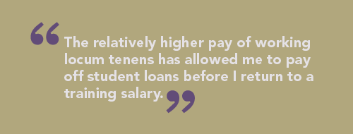 Dr Cabrera quote on higher pay with locum tenens