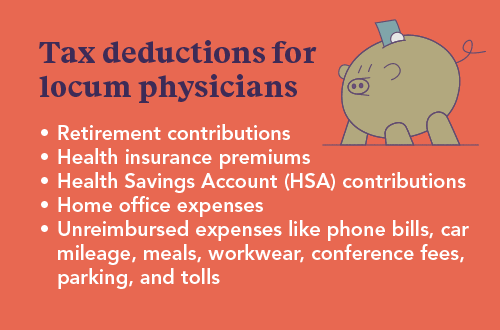 Infographic - tax deductions for locum physicians