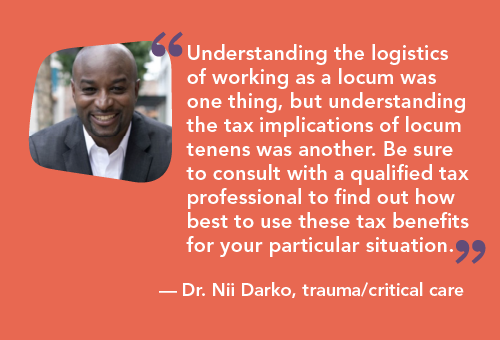 Quote by Dr Darko about working locums out of residency
