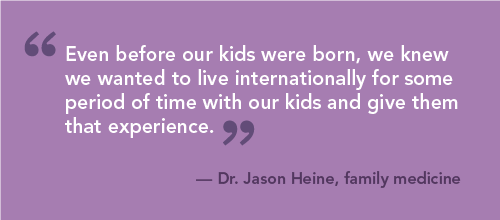Dr Heine quote on how international locums worked for him and his family