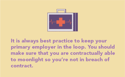 Infographic on best practice to keep full-time employer in the loop