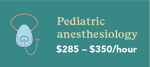 infographic with how much locum pediatric anesthesiologists earn